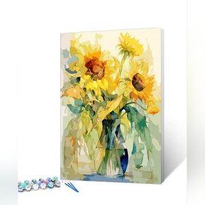 Sunflower Paint by Numbers Kit – 16"x20" DIY Framed 🎨🌻